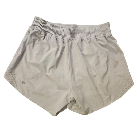 Lululemon Women's Light Grey Hotty Hot High-Rise Lined Short 4" Length, Size 6 - Picture 8 of 16